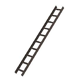 GÜNZBURGER STEIGTECHNIK Dachleiter 10 Sprossen, Aluminium, B 330mm, L 2800mm, braun Produktbild