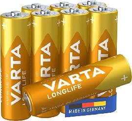 VARTA Batterie LONGLIFE AA, 8-er Folie Produktbild