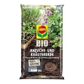 COMPO Anzucht- und Kräutererde torffrei 10 L BIO Produktbild