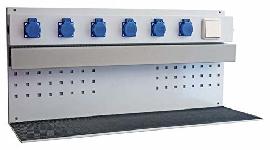 KLW Akkuladeregal mit 6x230V+ 1xEin/Aus, 5,00 m Kabel Produktbild