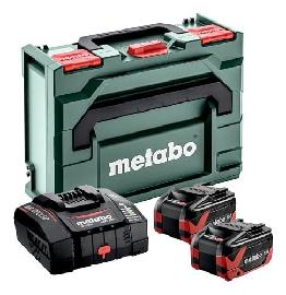 METABO Akku BasisSet LiHDX 18,0V 2x18,0V 8,0 Ah LiHDX Ladegerät ASC 290 metaBOX Produktbild