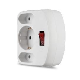 REV Adapter mit Schalter 2+1-fach weiß Produktbild