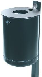 RENNER Abfallsammler 50L schwarz inkl.Pfosten Produktbild