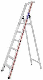 HYMER Stufenstehleiter Plattf. eins. 6 Stufen AH 2,90m Produktbild