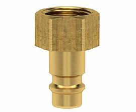 Lüdecke Stecknippel ES, Messing (MS58), DN 7,2, IG-G 1/4"l, freier Durchgang Produktbild