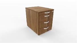 geramöbel Rollcontainer 3 Kst.-SK 438x600x565mm Nußbaum Produktbild