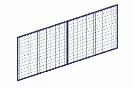 META Rückwandgitter QR für Palettenregal MULTIPAL, RAL 5010 enzianblau Produktbild