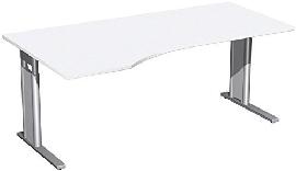 geramöbel PC-Schreibtisch links 1800 x 800/1000mm, höhenverstellbar 680-820mm Produktbild