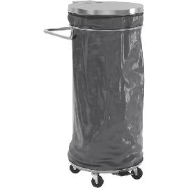 VAR Müllsackständer Edelstahl fahrbar mit Pedal Produktbild