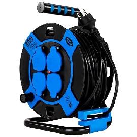 REV Kabeltrommel kompakt 25m H05VV-F 3G1 ,5 Kunststoff sw/gr Produktbild