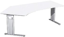 geramöbel PC-Schreibtisch 135° links 2166 x 800/1130, C-Fuß Produktbild