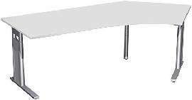 geramöbel PC-Schreibtisch 135° rechts 2166 x 800/1130, C-Fuß Produktbild