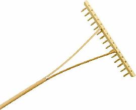 Löffert Stiele Holzrechen 15 Zinken einr eihig Produktbild