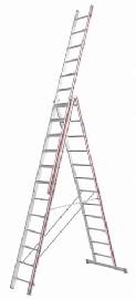 HYMER Mehrzweckleiter 3-teilig 3x14 Sprossen AH 9,84m Produktbild