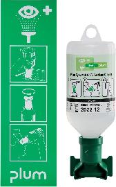 PLUM Augenspülstation, inkl Fl., 500 ml u. Wandhalter Produktbild
