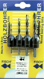FISCH HolzSpiBo-/Versenker-Satz 3-4-5-6mm auf Karte Produktbild