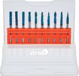 fortis Werkzeuge Kleinfrässtift-Satz HM 3mm 10-teilig beschichtet Produktbild