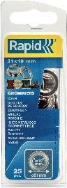 RAPID Ösen mit Ring - 21 x 10mm, 25er Pack, 5000412 Produktbild