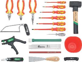fortis Werkzeugsortiment Elektro 21-teilig im Rucksack Produktbild