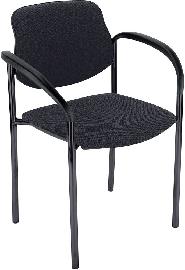 Neutral Bes.-Stuhl STYL m.Arml. schw./blau Produktbild