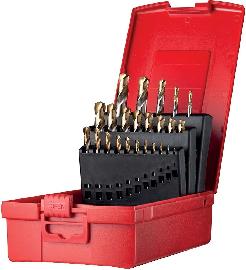 DORMER PRAMET Kurzbohrer Set 1,0-10,5mm Kernboh. 3,3-10,2mm A022 135G Typ N 2,5xD 24tlg. TiN Produktbild