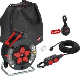brennenstuhl Aktions-Set Professional in Tasche Limited Edition Kabeltrommel, Powerblock Steckdosenadapt.,Lautspr. Produktbild