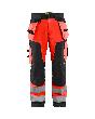 Blåkläder High Vis Softshell Arbeitshose High Vis Rot/Schwarz D116 Produktbild img1 S