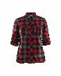 Blåkläder Damen Flanellhemd Rot/Schwarz Produktbild