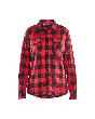 Blåkläder Damen Flanellhemd Rot/Schwarz Produktbild