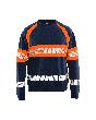 Blåkläder High Vis Sweater Marineblau/Orange Produktbild