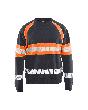 Blåkläder High Vis Sweater Mittelgrau/High Vis Orange Produktbild