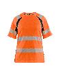 Blåkläder Damen High Vis T-Shirt High Vis Orange/Marineblau Produktbild