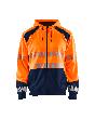 Blåkläder High Vis Kapuzensweater High Vis Orange/Marineblau Produktbild img1 S