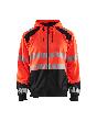 Blåkläder High Vis Kapuzensweater High Vis Rot/Schwarz Produktbild img1 S
