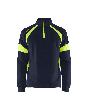 Blåkläder Sweatshirt mit High Vis Einsätzen Marineblau/ High Vis Gelb Produktbild img1 S