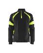 Blåkläder Sweatshirt mit High Vis Einsätzen Schwarz/Gelb Produktbild