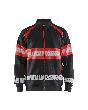 Blåkläder High Vis Sweatjacke Schwarz/High Vis Rot Produktbild