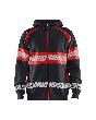 Blåkläder High Vis Kapuzenjacke Schwarz/High Vis Rot Produktbild