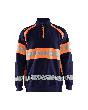 Blåkläder High Vis Sweater Marineblau/Orange Produktbild