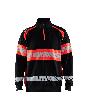 Blåkläder High Vis Sweater Schwarz/High Vis Rot Produktbild