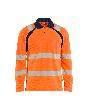 Blåkläder UV Poloshirt High Vis langarm High Vis Orange/Marineblau Produktbild img1 S