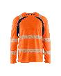 Blåkläder Langarm T-Shirt High VisHigh Vis Orange/Marineblau Produktbild img1 S