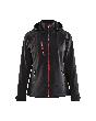 Blåkläder Damen Softshell Jacke Schwarz/Rot Produktbild img1 S