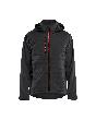 Blåkläder Hybrid Jacke Schwarz/Rot Produktbild