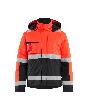 Blåkläder High Vis Winterjacke High Vis Rot/Schwarz Produktbild