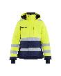 Blåkläder Damen High Vis Winterjacke High Vis Gelb/Marineblau Produktbild