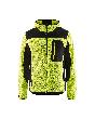 Blåkläder Strickjacke mit Softshell High Vis Gelb/Schwarz Produktbild
