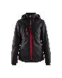 Blåkläder Damen Funktionsjacke leicht gefüttert Schwarz/Rot Produktbild