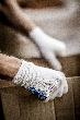 NITRAS Strickhandschuhe, Nylon / Baumwolle, weiß / blau, EN 388 Produktbild img3 S