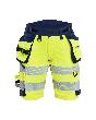Blåkläder Damen Shorts High Vis 4-Wege-StretchHigh Vis Gelb/Marineblau Produktbild
